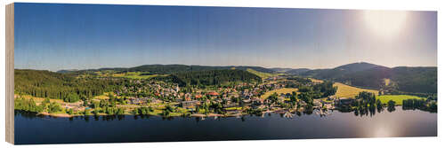 Trätavla Titisee in the Black Forest from a bird's eye view