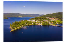 Foam board print Schluchsee in the Black Forest from a bird's eye view