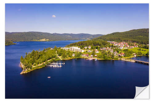 Naklejka na ścianę Schluchsee in the Black Forest from a bird's eye view