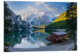 Stampa su alluminio Lake Braies - Pragser Wildsee