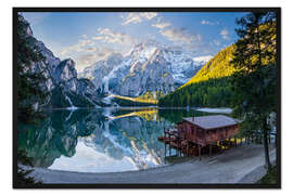 Gerahmter Kunstdruck Pragser Wildsee