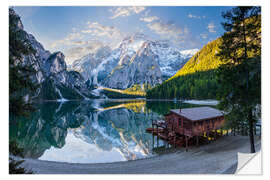 Sticker mural Lake Braies - Pragser Wildsee