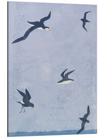 Magnettafel Möwen fliegen am Meer