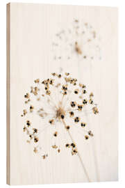 Wood print Dried flowers II