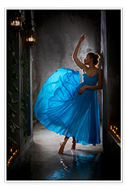 Wall print  Glowing ballerina - Angela Muliani Hartojo