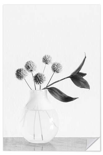 Wall sticker Vase with chive flower