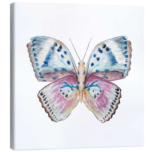 Tableau sur toile Pink and Powder Blue Butterfly