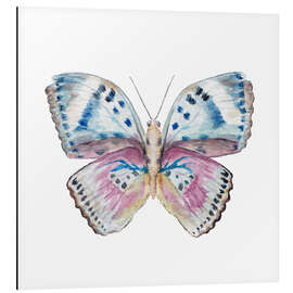 Magnettafel Rosa und puderblauer Schmetterling