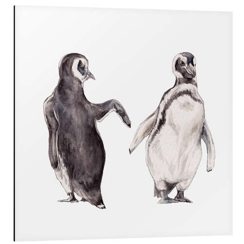 Stampa su alluminio Gossiping Penguins