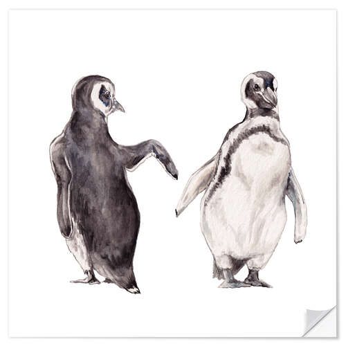 Vinilo para la pared Gossiping Penguins