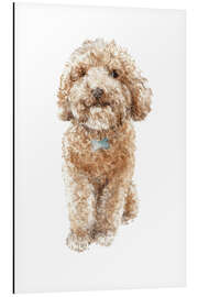 Magnettafel Glücklicher Pudelwelpe