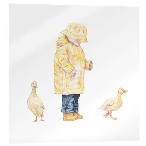 Quadro em acrílico Rainy Day with Ducks