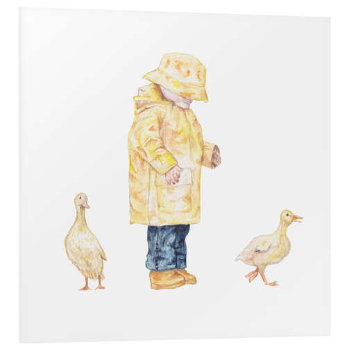 Foam board print Rainy Day with Ducks