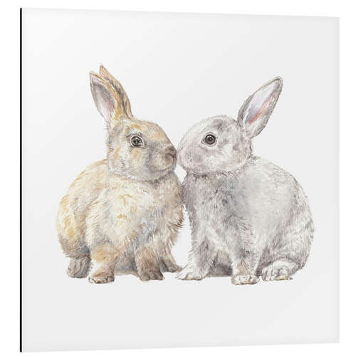 Tableau en aluminium Snuggle Bunnies