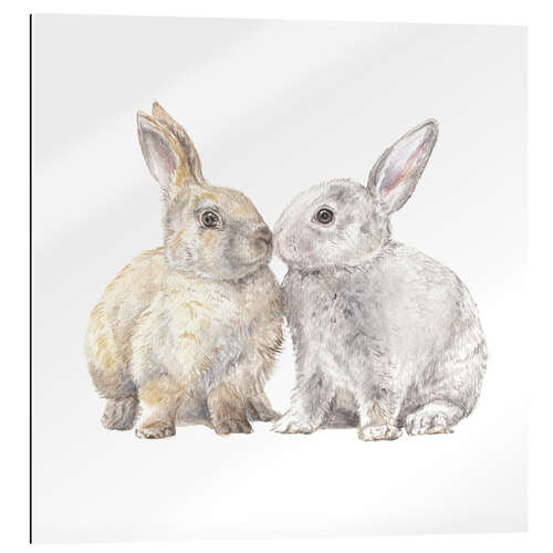 Quadro em plexi-alumínio Snuggle Bunnies