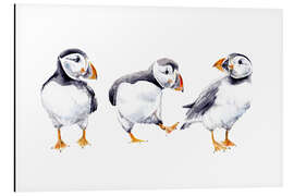 Tableau en aluminium Puffins