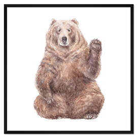 Gerahmter Kunstdruck Bruno der Braunbär