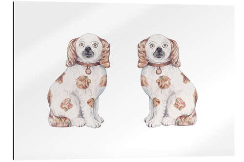 Quadro em plexi-alumínio Staffordshire Dogs