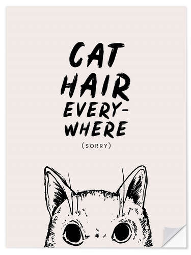 Autocolante decorativo Cat Hair Everywhere