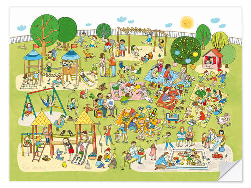 Selvklebende plakat Playground