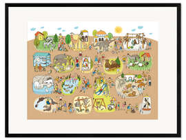 Ingelijste kunstdruk Zoo