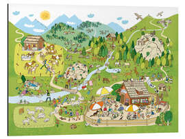 Magnettafel Wimmelbild In den Bergen