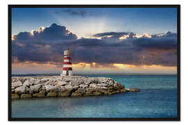 Gerahmter Kunstdruck Leuchtturm bei Punta Cana, Domenikanische Republik