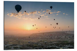 Aluminiumtavla Sky full of hot air balloons in Kapadockia, Turkey