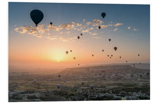 Bilde på skumplate Sky full of hot air balloons in Kapadockia, Turkey