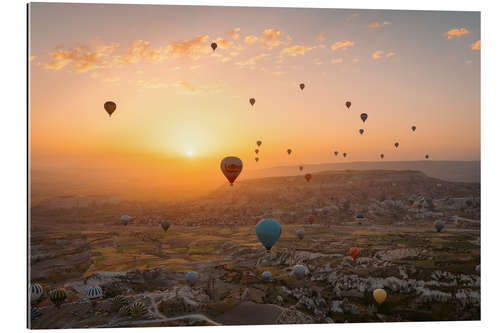 Gallery print Sunrise in Cappadocia full of hot air balloons