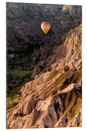 Gallery print Hot air balloon over the landscape of Cappadocia