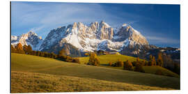 Tableau en aluminium Autumn at the Wilder Kaiser in Tyrol