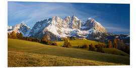 Foam board print Autumn at the Wilder Kaiser in Tyrol