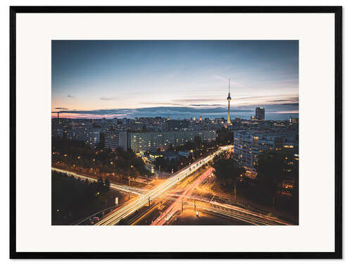Plakat artystyczny premium w ramie United Nations Square in Berlin