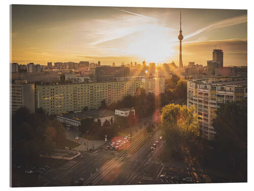 Acrylglasbild Sonnenuntergang am Fernsehturm