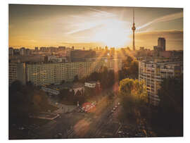 Tableau en PVC Sunset at the television tower