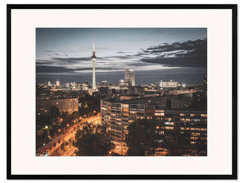 Plakat artystyczny premium w ramie Berlin at night number 2