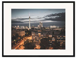 Plakat artystyczny premium w ramie Berlin at night number 2