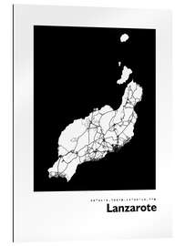 Gallery print Lanzarote map