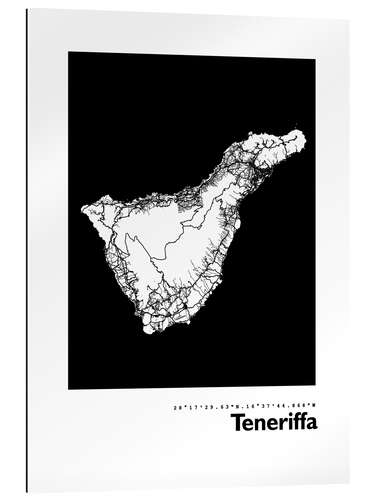 Galleritryck Tenerife map