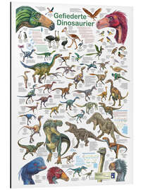 Magnettafel Gefiederte Dinosaurier