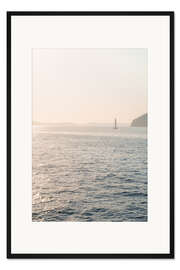 Gerahmter Kunstdruck Sonnenuntergang am Mittelmeer