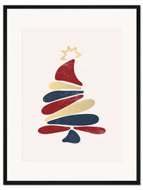 Gerahmter Kunstdruck Boho Weihnachtsbaum