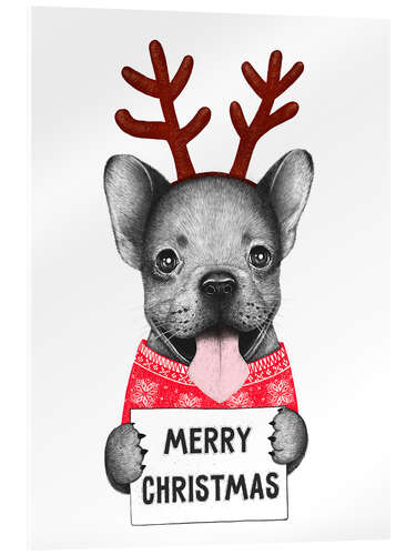 Cuadro de metacrilato Merry Christmas - christmas dog