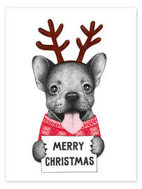Poster Merry Christmas - christmas dog
