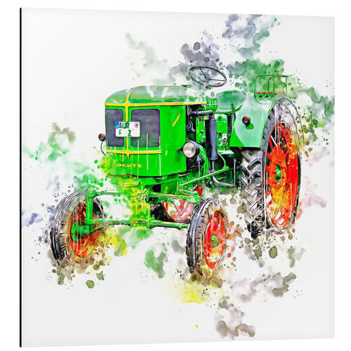 Aluminium print Vintage Deutz tractor