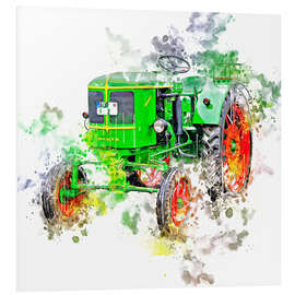 Foam board print Vintage Deutz tractor