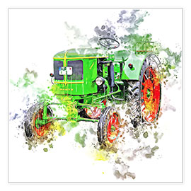 Poster Vintage Deutz tractor