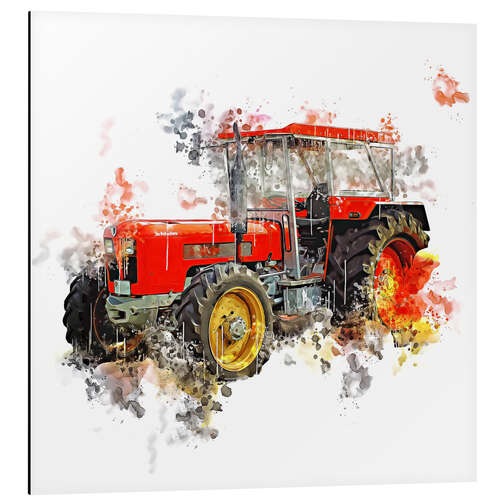 Tableau en aluminium Vintage tractor Schlueter