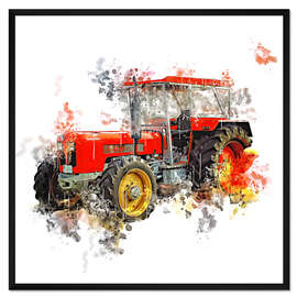 Gerahmter Kunstdruck Oldtimer Traktor Schlüter